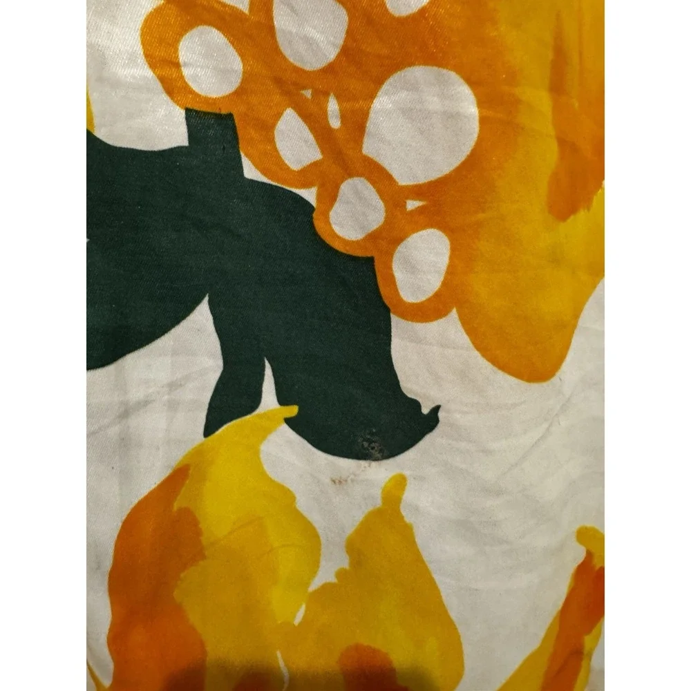 Vintage‎ Malia Honolulu Floral Maxi Dress Hawaiian Aloha Yellow Orange Sz S 70s - Picture 13 of 16